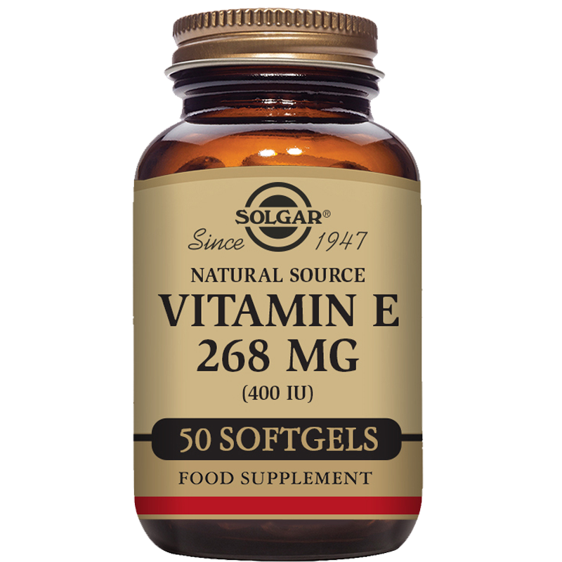 Solgar Natural Source Vitamin E 268 mg (400 IU) Vegetable Softgels