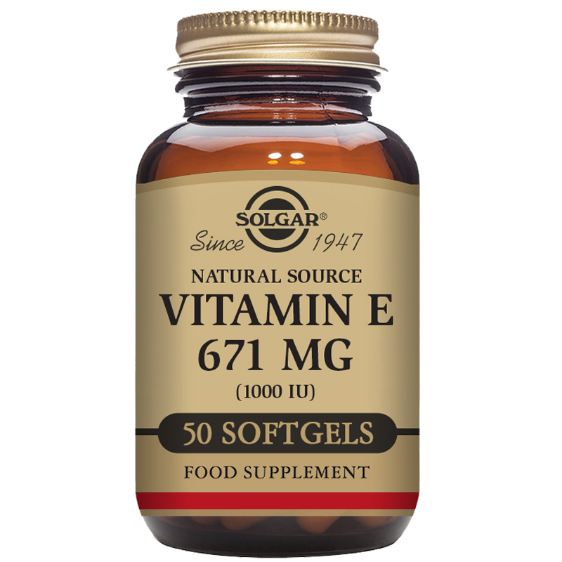 Solgar Natural Source Vitamin E 671 mg (1000 IU) Softgels