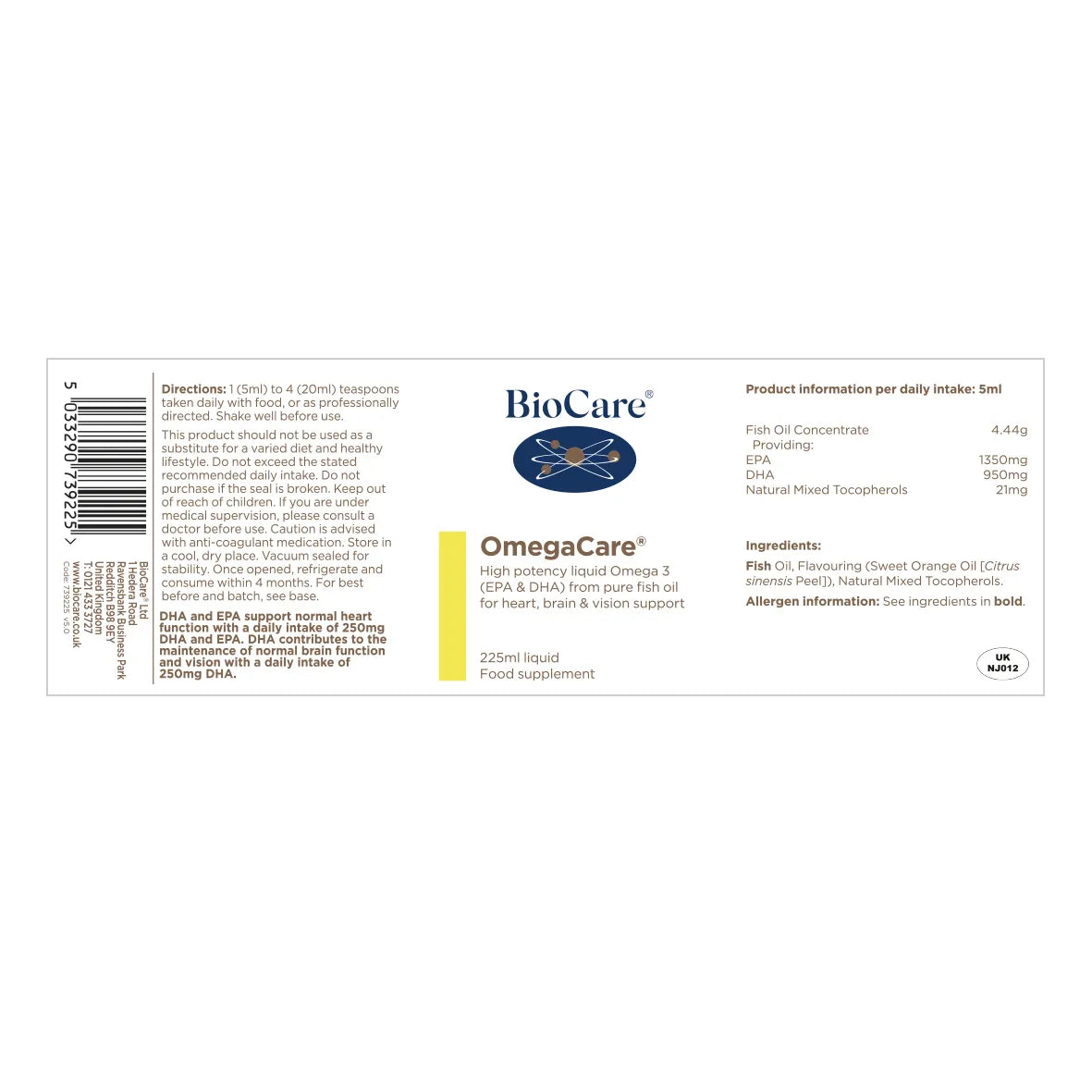 Biocare OmegaCare® 225ml
