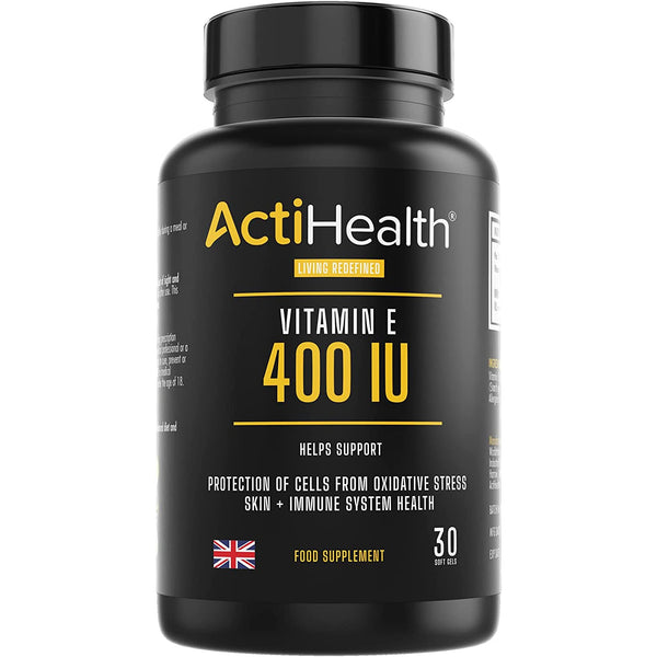 ActiHealth Vitamin E 400iu 30 SoftGels 1-a-Day 30 Day Supply Immune Health