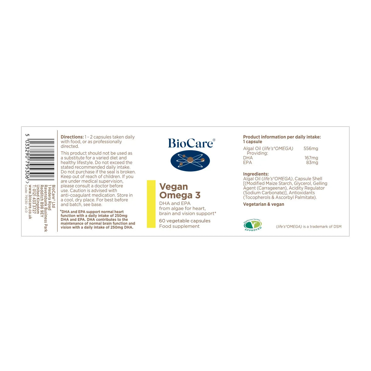 Biocare Vegan Omega 3