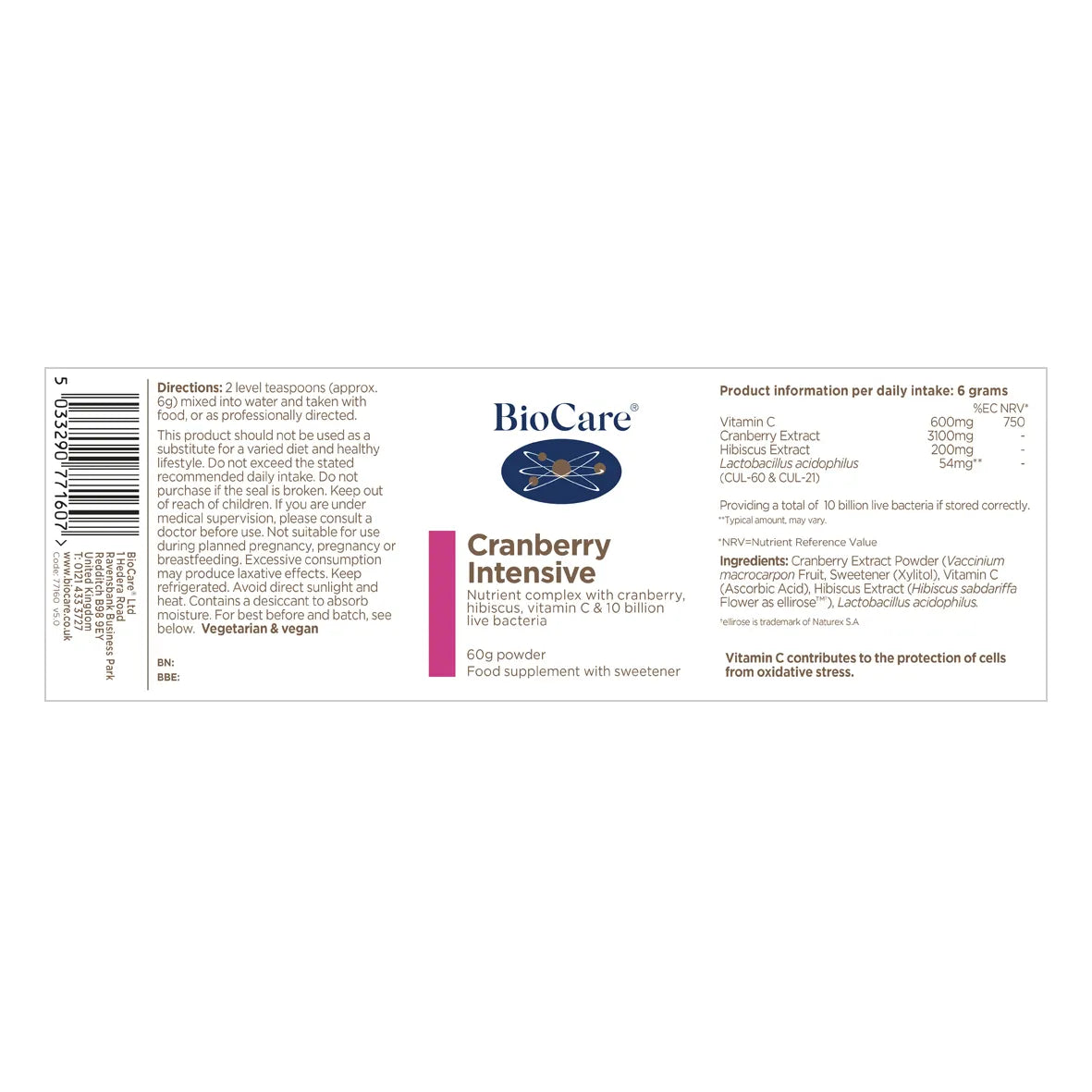 Biocare Cranberry Intensive 60g