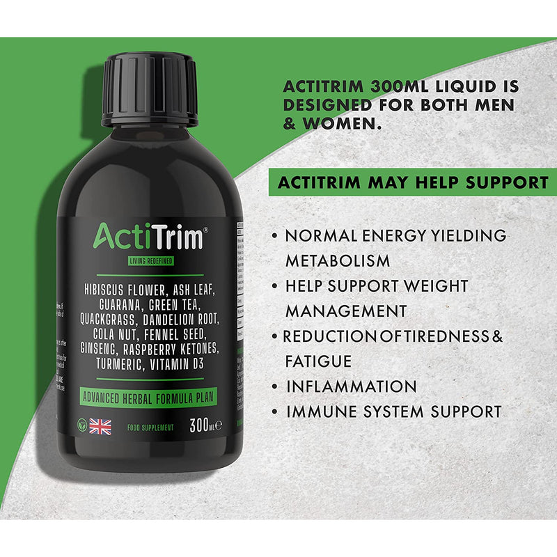 ActiTrim 300ML Advanced Herbal Formula Plan Food Supplement Weight Management