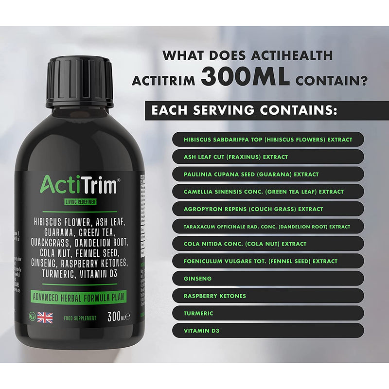 ActiTrim 300ML Advanced Herbal Formula Plan Food Supplement Weight Management