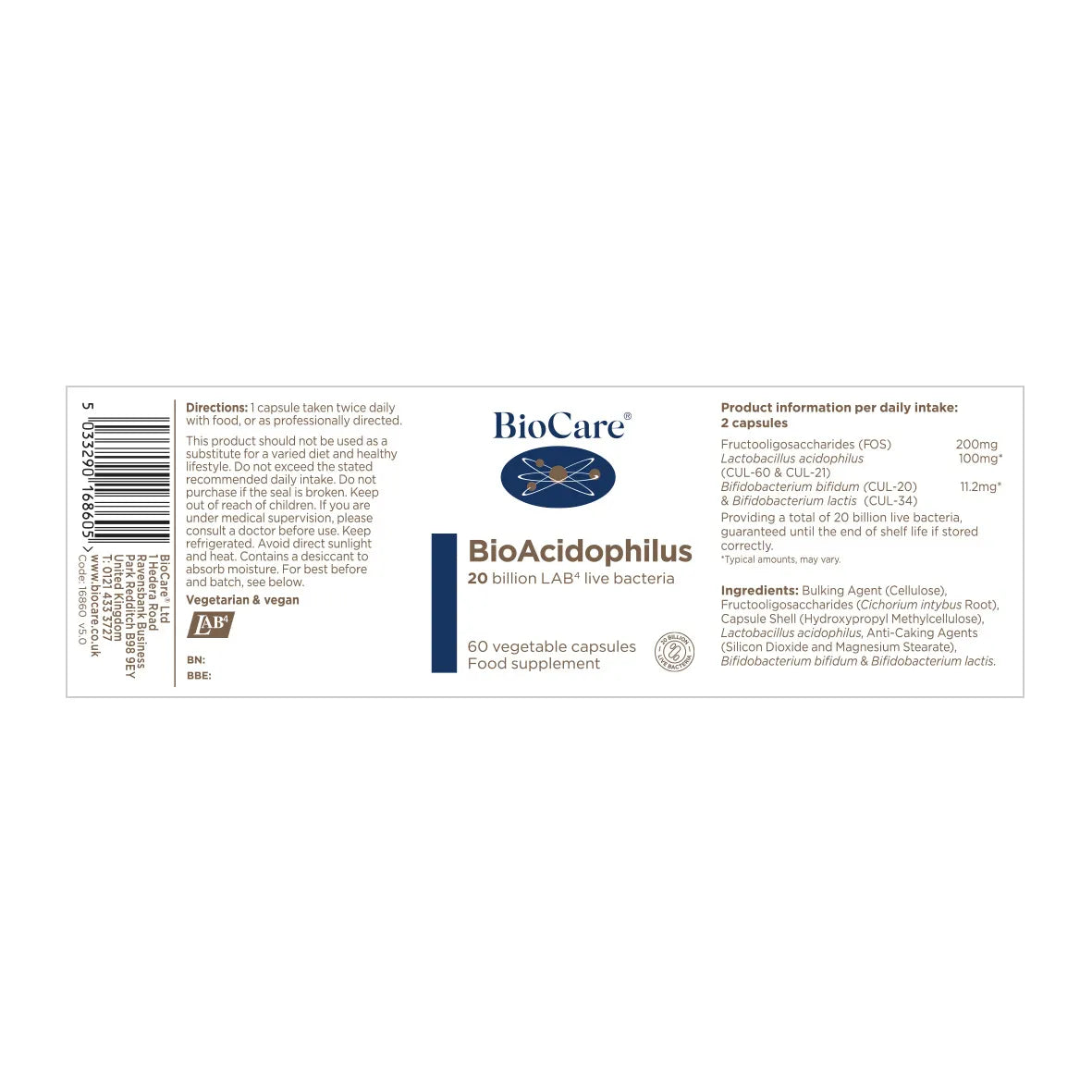 Biocare BioAcidophilus (Probiotic)